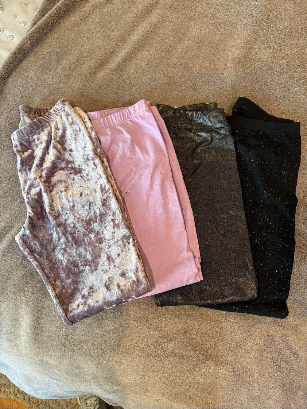 Cat & Jack (4) pairs Girls Velvet and Knit Leggings Set